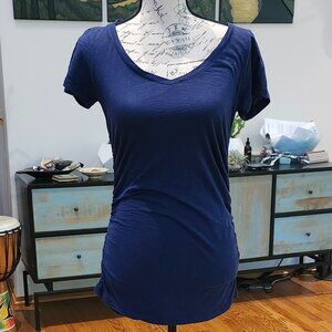 Caslon Navy Blue V-neck Short Sleeve T-Shirt